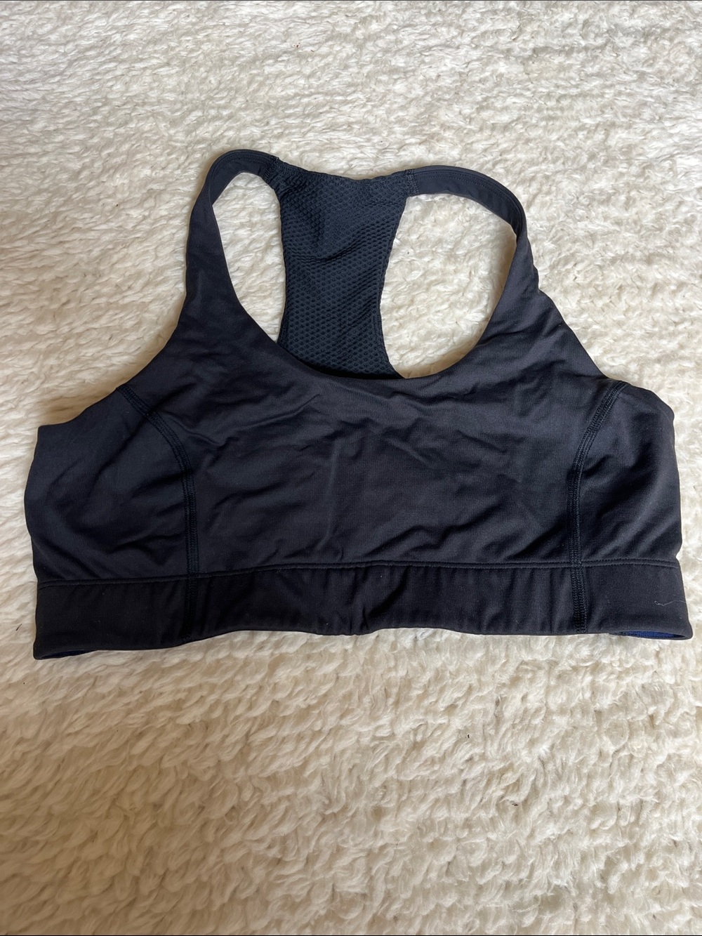 Outdoor Voices Black Racerback Sports Bra - Comfortable Support  Size M